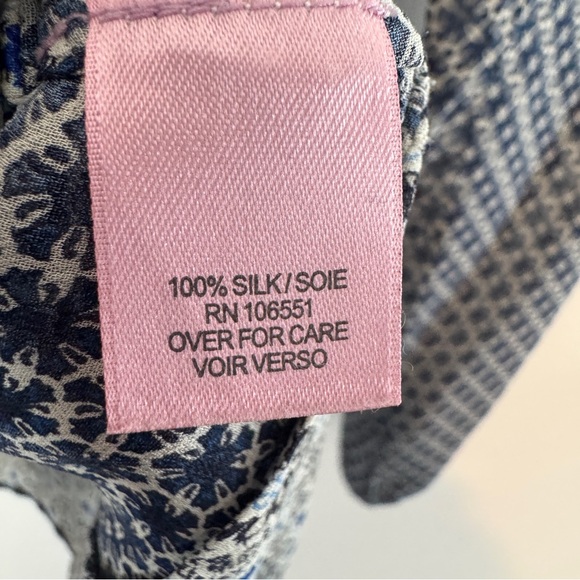 Calypso St Barth Silk Tunic Top Size S Blue Multi Print with Embroidered Details - Picture 7 of 9